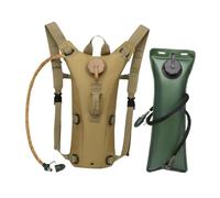 Sharplace 8L Pack Water Backpack with 3L Bladder Breathable Water Daypack for Backpacking Camping Outdoor Sports, Khaki