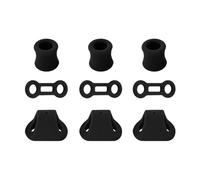 Sharplace 9 Pieces Climbing Carabiner Ropes Locking Rings Tool Rappel Abseil Positioning Device, Descender Belay Rigging Ropes Stopper, Black