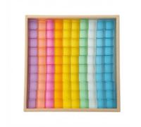 Sharplace Acrylic Blocks with Wooden Tray Sensory Translucent Block Set Stacking Toy for s, style to 2