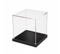 Sharplace Acrylic Display Case Display Box Acrylic Box Collectible Case Dustproof Case with clear walls and interlocking frame, 20x40 Cm Inner Width/Length, 40 Cm Inner Height, Black Base