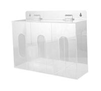 Sharplace Acrylic Disposable Glove Dispenser Clear Organizer Dispenser Rack Wall Mount or Tabletop Glove Rack for Hairnets, 3 Grids