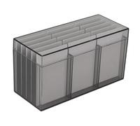 Sharplace Acrylic Eyelash Storage Box Eyelash Holder Sturdy for Beauty Salon Personal Large Capacity Lash Display Case Makeup Organizer, Black