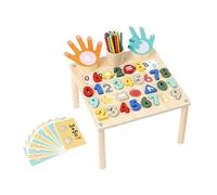 Sharplace Activity Table Math Learning Toy Stem Teaching Aids Preschool Activity Center Table Number Blocks for Children Birthday Gifts, Number Board