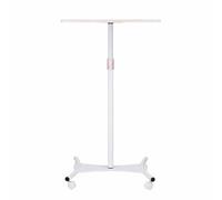 Sharplace Adjustable Laptop Stand With Compact Footprint And Mobile Base With Four Height Adjustable Wood And Steel Workstation With Rounded, White, Floor