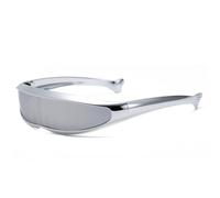 Sharplace Aerodynamic Surround-Style Sunglasses, Silver, color to 1