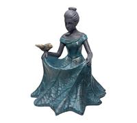 Sharplace Angel Curtsy Bird Feeder Bath Outdoor Garden Fairy Statue Decorative Sculpture Feeding Station for Outdoor Attracting Birds