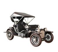 Sharplace Antique American-Style Car Model Spoked Wheel Auto Model Retro-Influenced Metal Automobile Ornament for Living Room, Black