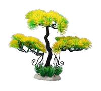 Sharplace Aquarium Plants Landscaping Tree Realistic Ornament Sinking for Freshwater Saltwater Aquarium Scenery Tank Decor Bonsai, Yellow