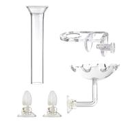 Sharplace Aquarium Shrimp Small Fish Feeding Dish and Feeding Tube Kit, Feeder Dish Easy to Install, Clear, Prevents Food Scattering, 28cm Tube