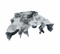 Sharplace Aquatic Habitat Shelter Cave Ornament Underwater Hiding Aquarium Fish Cave Lightweight Structure Easy to Clean Suitable for Tank Decoration Community Tanks, Grey, S