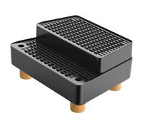 Sharplace Automatic Cat Litter Box Ramp Cat Litter Box Step Pad Removable Mat Waterproof Easy to Clean Footboard for Small Elderly Cats, Black