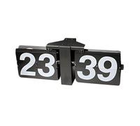 Sharplace Automatic Page Turning Clock Flip Down Clock Flip Clock Wall Mounted Classic Clock for Living Room Cafe Office Farmhouse Home, Black