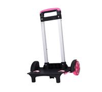 Sharplace Backpack Trolley Wheeled Cart Portable Multifunctional Folding 3 Sections Hand Truck Luggage Cart for Shopping Camping Travel, Rose Red