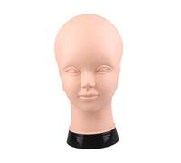 Sharplace Bald Mannequin Head Manikin Head PVC Model Professional Model Wig Display Holder for Cap Wig Making Display Hat Headset Salon