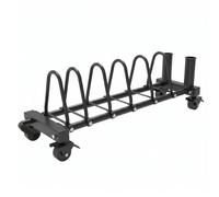 Sharplace Barbell Plate Cart Rack Plate Storage Organizer Rolling Weight Cart With Upright Bar Holders Welded Carbon Steel Frame suitable for home gym strength area, Large