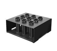 Sharplace Barbell Storage Rack Weight Holder Stand Organizer Tree Steel Construction With 3 mm Plate Thickness and Welded Build 9 Opening Grid for Upright