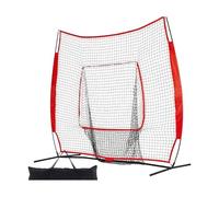 Sharplace Baseball Training Net Portable Practice Net Pitching Net Batting Net with Tough Polyester Mesh Iron Tubing Fiberglass Frame helps focus form and