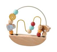 Sharplace Bead Maze Toy Wooden Hand Eye Coordination for Kids 1-3 Years Fine Motor Skills Educational Circle Toy Early Education