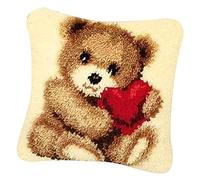 Sharplace Bear latch and hook set Animal Cushion Needlework Crocheting Cushion Embroidery 40cm x 40cm