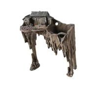 Sharplace Betta Fish Tank Hideout House,Hide Cave Figurine Resin Toy Hut Resin Statue Aquarium Decoration for Indoor,Reptiles,Home,Pond, Style D