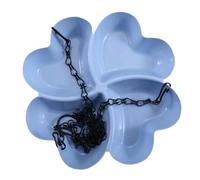 Sharplace Bird Feeder Large Capacity with Chain Hanging Bird Bath with Hook for Patio Garden Outdoor Robins Doves, blue