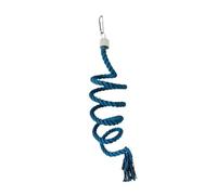 Sharplace Bird Rope Perch Parrot Spiral Perch Multifunction Bird Toy Climbing Toy Cotton for Lovebird Budgies Finches Conures Canaries, blue