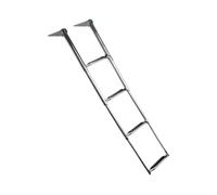 Sharplace Boat Ladder Telescopic 4 Steps Stainless Steel Transom Ladder Extendable Dock Step for Ship Pontoon Boat Swimming Pool