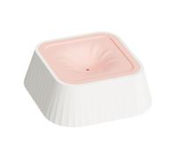 Sharplace Bowl Pet Water Dispenser Anti Overflow Slow Drinking Pet Bowl for Messy Drinkers Medium Large Dogs, Pink
