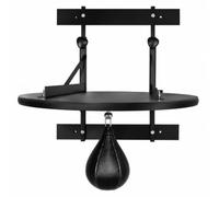 Sharplace Boxing Training Equipment Speed Bag With Speedball And Wall Mount Peach Wood Board And Steel Bracket For Training, Professional Upgraded Board 38mm Black Set, Speed Ball Set