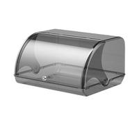 Sharplace Bread Bin Holder Bread Keeper Multipurpose Portable Bakery Sundries for Kitchen Counter Roll Top Bread Bin Bread Organizer, clear grey