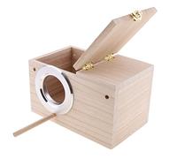Sharplace Breeding Wooden Nest Box Nesting Roost Bird Canary Finch Budgie S/M/L/XL, M
