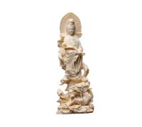 Sharplace Buddhist Guanyin Statue Goddess of Mercy Kuanyin Statue Decorative Artwork Ideal Gift Bodhisattva Sculpture Quan Yin Figurine