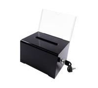 Sharplace Business Card Collection Box Voting Box Collecting Opinion Multipurpose Suggestion Box Storage Organizer for Table Reception, Black