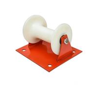 Sharplace Cable Guide Pulley Wire Pulley Conduit Guide Pipe Guide with Sturdy Steel Build and Nylon Roller for Smooth Cable Conduit Entry Suitable for, Flat Pulley Nylon Wheel