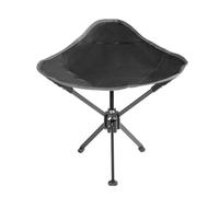 Sharplace Camping Stool Seat, Outdoor Fishing Chair Foot Stool, Foldable Small Tripod Chair for Concert, Traveling Beach BBQ Outdoor, black