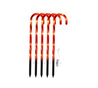 Sharplace Candy Cane Lights LED Decorations Portable Use Battery Box for Christmas Outdoor Driveway, 5 Lamps