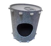 Sharplace Cat Bed Cave for Indoor Cats Cat House Felt Soft Barrel Shape Shelter Creative Scratch Resistant Cat Hideaway for Cats Kitten