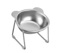 Sharplace Cat Bowl Water Dish Bowl Easy to Clean Tilted Pet Supplies Elevated Pet Feeder Container for Traveling Puppy Kitten Outdoor, Cartoon Single Bowl