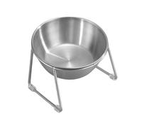 Sharplace Cat Bowl Water Dish Bowl Easy to Clean Tilted Pet Supplies Elevated Pet Feeder Container for Traveling Puppy Kitten Outdoor, Round Single Bowl