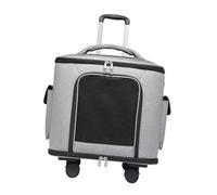 Sharplace Cat Carrier Handbag Trolley Portable with Universal Wheels Pet Rolling Carrier for Puppy Kitten Small Dogs Outdoor Camping, Gray