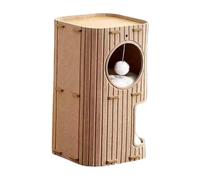 Sharplace Cat House Indoor Lounge Bed Double Layered Furniture Protection Enclosed Pet Accessory Climbing for Multiple Cats with 2 Mats, Camel