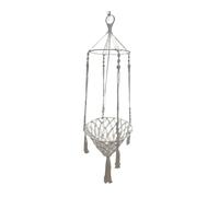 Sharplace Cat Macrame Hammock, Hanging Cat Bed, Bohemian Cat Toy for Basking Lounging Sleeping Playing Climbing, Diameter 30CM