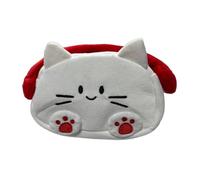 Sharplace Cat Pencil Case Pouch Stationery Organizer Zipper Pen Case Portable Storage Pen Bag for Teen Adults School Children Brushes, Red White
