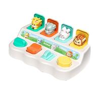 Sharplace Cause and Effect Toy Switch Box Cognitive Skills Developmental Toy Hide and Seek Game Color Sorting Animal for 1 2 Year Old