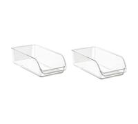 Sharplace CD Storage Box DVD Display Contanier Bin Display Shelf Holder Stand Modern Household Storage Bin for Kitchen for Home Desk, 2 Pieces