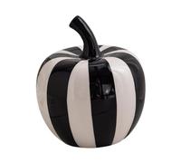 Sharplace Ceramic Fruit Figurine,Art Statue Paperweight Gift Home Decor Desk Decorative Sculpture Black and White Striped for Christmas, Apple 12x15cm