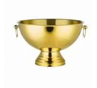 Sharplace Champagne Serving Bowl Chiller Ice Bucket Beverage Centerpiece With Stainless Steel Mirror Surface Wide Rim suitable for anniversaries birthday parties dining tables patio gatherings