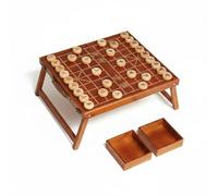 Sharplace Chess Board Folding Wooden Table Chess Set Portable Board Game Raised Playing Area Suitable for Leisure Use, Beech Wood Chess Pieces