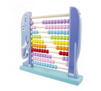 Sharplace Children Abacus Wooden Counting Toy Abacus Bead Frame Elephant Abacus With Solid Wood And Stable Rectangular Base Suitable for preschool learning playroom classroom gift giving