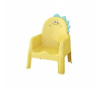 Sharplace Children Dining Seat Stool Toddler Chair Squeaky Play Function Wide Base Backrest Rounded Edges Suitable for Preschoolers Bedroom Living Room, Array, Lemon Yellow